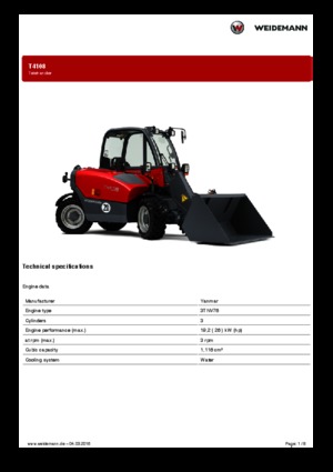 Teleskopski utovarivači Weidemann T4108