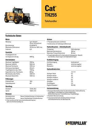 Teleskopski utovarivači Caterpillar TH255