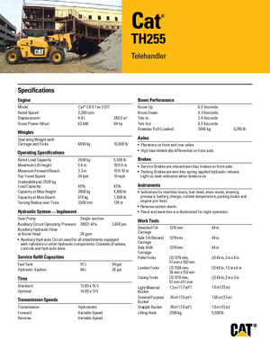 Teleskopski utovarivači Caterpillar TH255