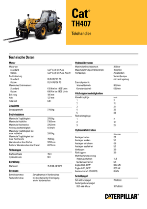 Teleskopski utovarivači Caterpillar TH407