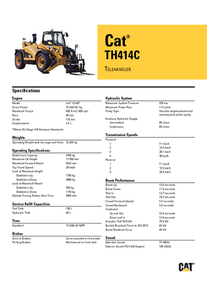 Teleskopski utovarivači Caterpillar TH414C