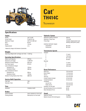 Teleskopski utovarivači Caterpillar TH414C