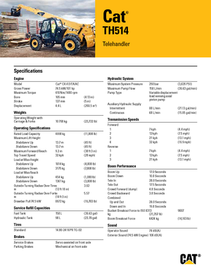 Teleskopski utovarivači Caterpillar TH514