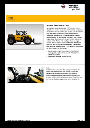 Teleskopski utovarivači Wacker Neuson TH744
