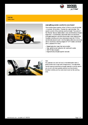 Teleskopski utovarivači Wacker Neuson TH744