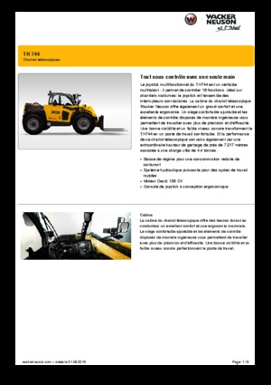 Teleskopski utovarivači Wacker Neuson TH744