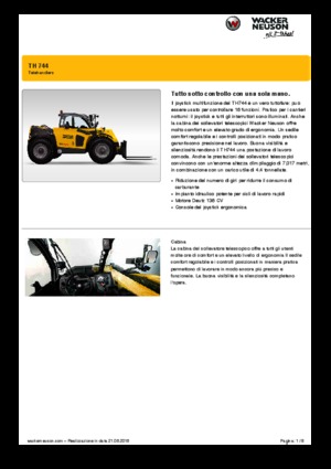 Teleskopski utovarivači Wacker Neuson TH744