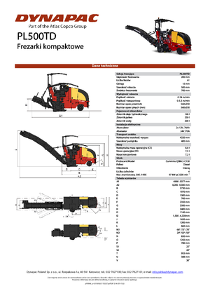 Strojevi za hladno mljevenje Dynapac PL 500 TD