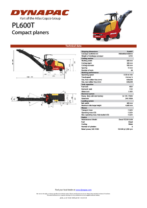 Strojevi za hladno mljevenje Dynapac PL 600 T