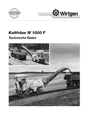 Strojevi za hladno mljevenje Wirtgen W 1000 F