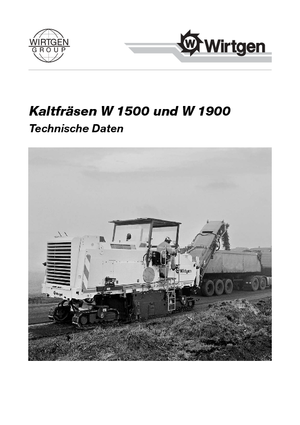 Strojevi za hladno mljevenje Wirtgen W 1500