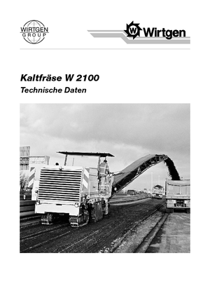 Strojevi za hladno mljevenje Wirtgen W 2100