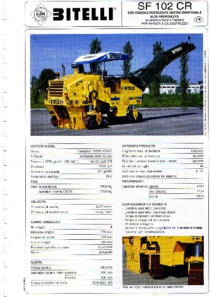 Strojevi za hladno mljevenje Bitelli SF 102 CR