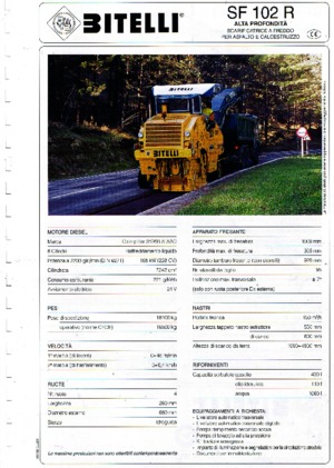 Strojevi za hladno mljevenje Bitelli SF 102 R