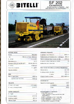 Strojevi za hladno mljevenje Bitelli SF 202