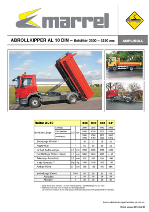 Roll-off kiperi Marrel AL 10 DIN 41 B