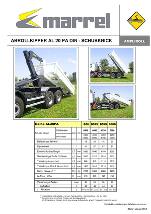 Roll-off kiperi Marrel AL 20 PA DIN 60 S-B
