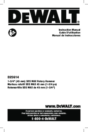 Rotacijski čekići DEWALT D25614K