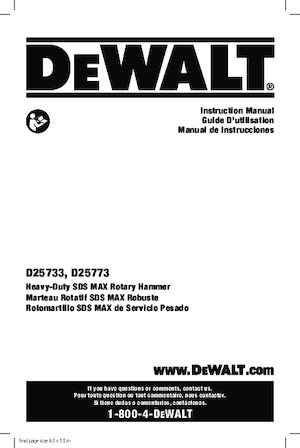 Rotacijski čekići DEWALT D25773K