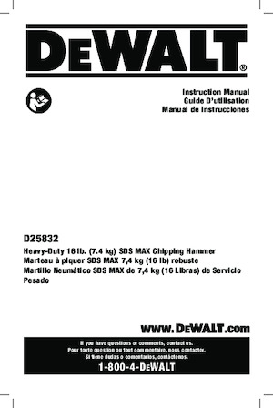 Rotacijski čekići DEWALT D25832K