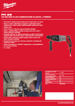 Rotacijski čekići Milwaukee PH 28