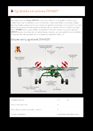Rotacijske grablje Pronar ZKP 460T