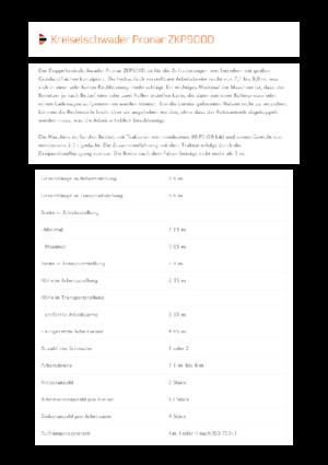 Rotacijske grablje Pronar ZKP 900D