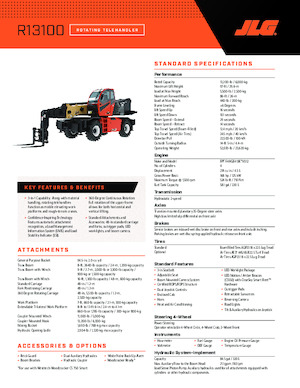 Rotirajući teleskopski utovarivači JLG R13100