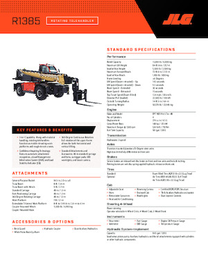 Rotirajući teleskopski utovarivači JLG R1385