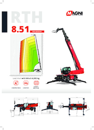 Rotirajući teleskopski utovarivači MAGNI RTH 8.51