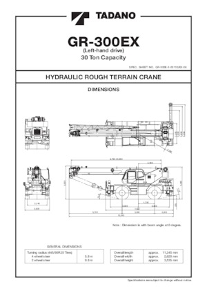 Dizalice za neravne terene Tadano GR-300EX-3
