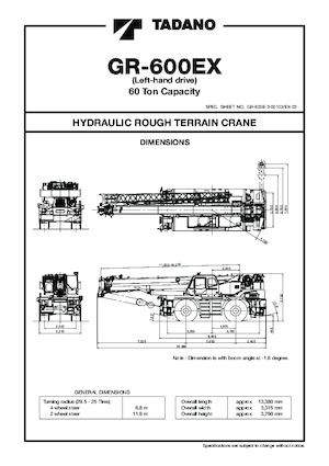 Dizalice za neravne terene Tadano GR-600EX-3