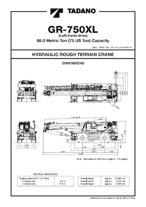 Dizalice za neravne terene Tadano GR-750XL-3