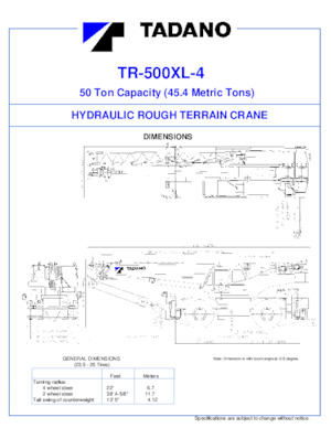 Dizalice za neravne terene Tadano TR-500XL-4