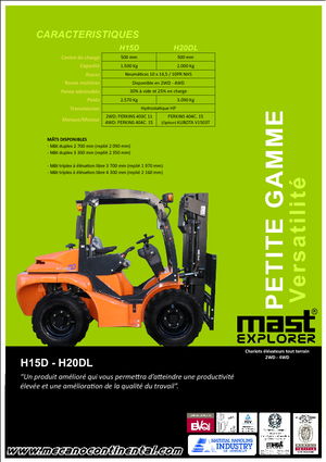 Viličari za neravne terene Mast Explorer H 20 DL