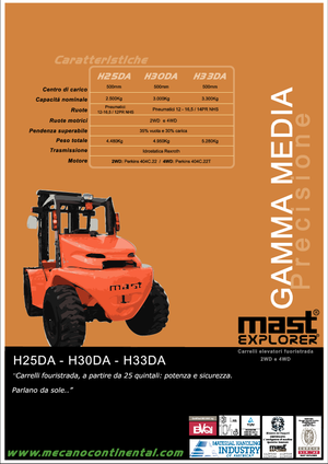 Viličari za neravne terene Mast Explorer H 33 DA