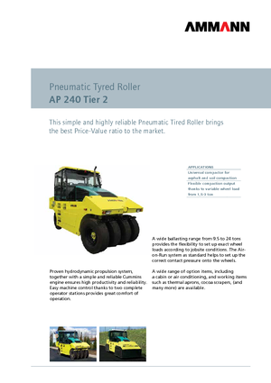 Valjci s gumenim kotačima Ammann AP 240 T2