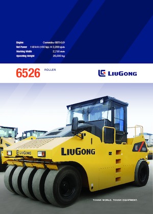 Valjci s gumenim kotačima Liugong 6526