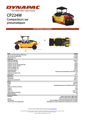 Valjci s gumenim kotačima Dynapac CP 224 W