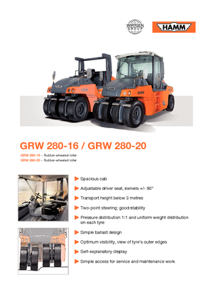 Valjci s gumenim kotačima Hamm GRW 280-16