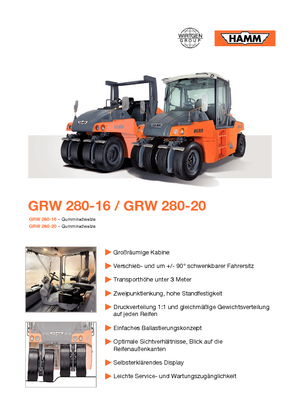 Valjci s gumenim kotačima Hamm GRW 280-16