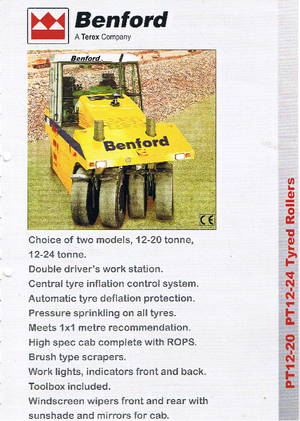 Valjci s gumenim kotačima Benford PT 12/20