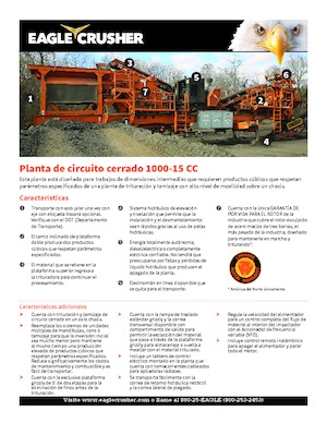 Postrojenja za reciklažu ruševina Eagle Crusher 1000-15 CC