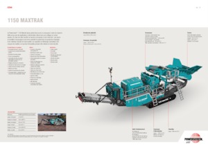 Postrojenja za reciklažu ruševina Powerscreen 1150 Maxtrak