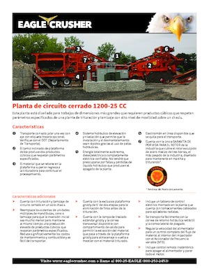 Postrojenja za reciklažu ruševina Eagle Crusher 1200-25 CC