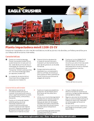 Postrojenja za reciklažu ruševina Eagle Crusher 1200-25 CV