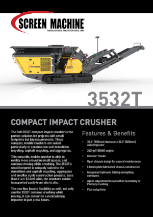 Postrojenja za reciklažu ruševina Screen Machine Industries  3532T