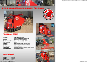 Postrojenja za reciklažu ruševina Red Rhino 4000 Mini