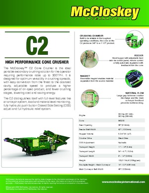 Postrojenja za reciklažu ruševina McCloskey C2