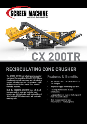 Postrojenja za reciklažu ruševina Screen Machine Industries  CX 200TR